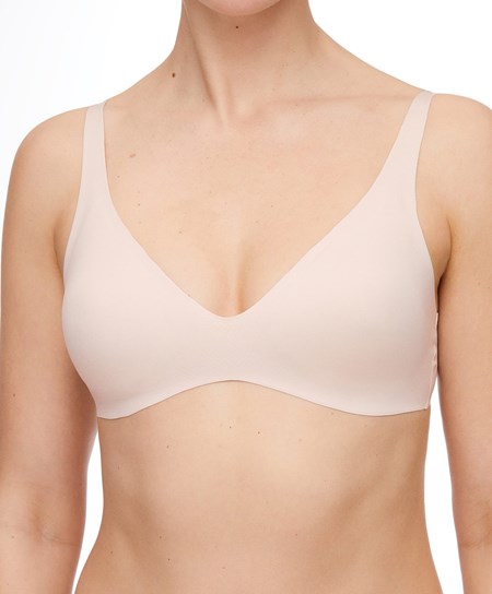 Oysho Invisible Laser-cut Halterneck-style Bra Almond | DUKJ37642