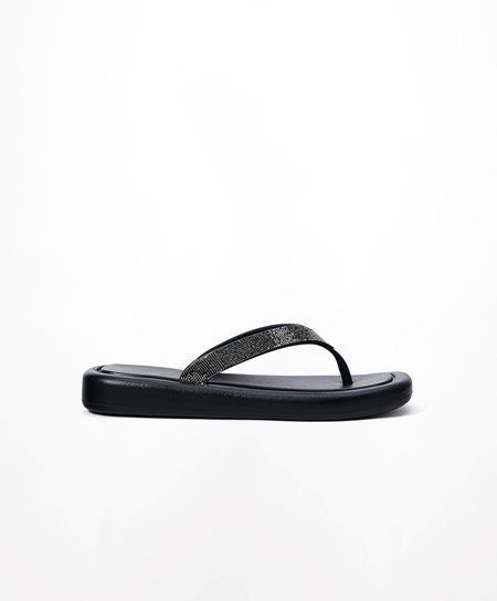 Oysho Jewel Beach Sandals Svarte | LTOS61593