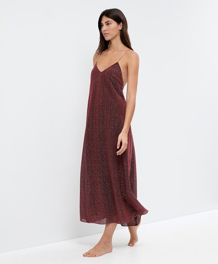 Oysho Long Metallic Thread Kjoler Rosa | NLDB38270