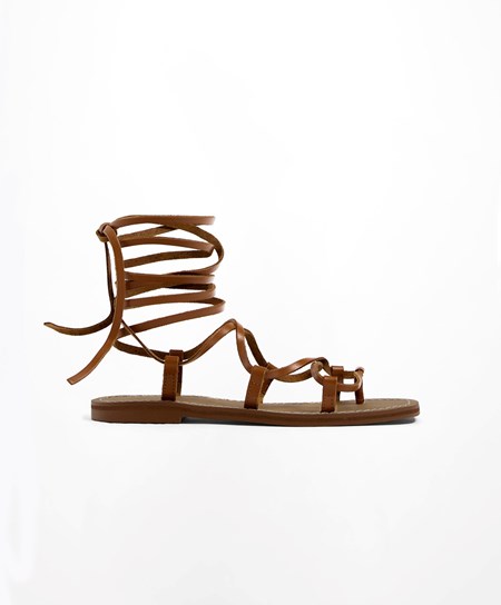 Oysho Lær Roman Sandals Leather | IRNL28706