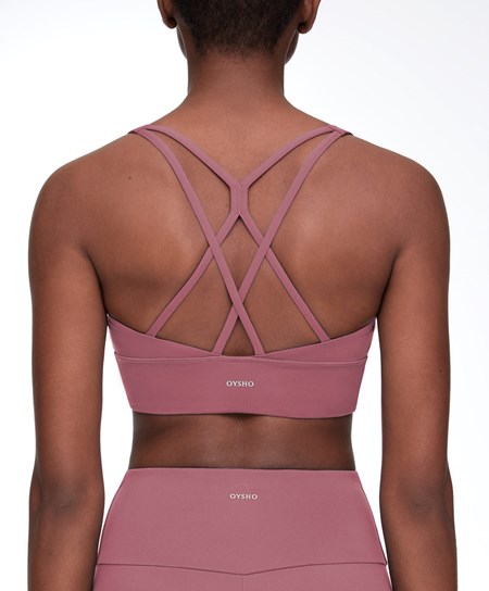 Oysho Medium-support Sports Bra With Cups Fig | WLFB52639