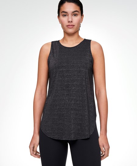 Oysho Metallic Thread Ermeløse Top Svarte | CXUT85491