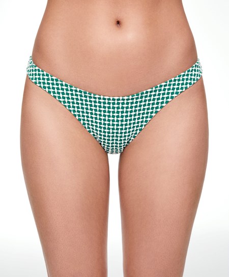 Oysho Mini Geometric Medium-coverage Bikini Briefs Grønn | XRTS93420