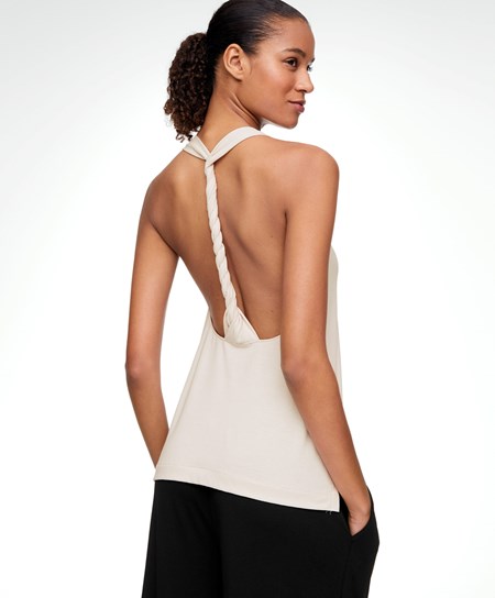 Oysho Modal Twist Vest Top Stone | FGZC25718