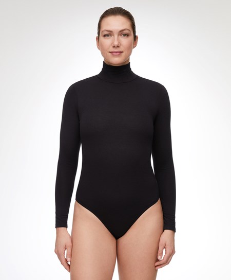 Oysho Outlast® Thermal High-neck Body Svarte | DNOZ34572