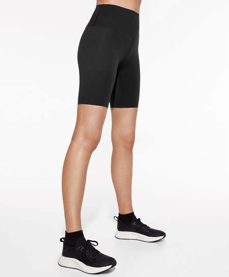 Oysho Perfect-adapt High-rise 20cm Cycle Shorts Svarte | DNKC91764