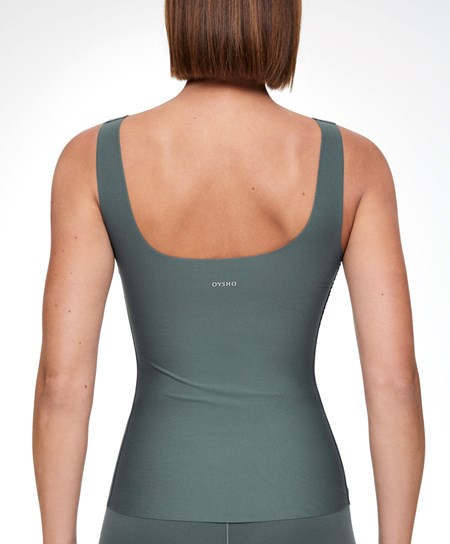 Oysho Perfect-adapt Vest Top With Cups Mid Ocean | MDGF26815