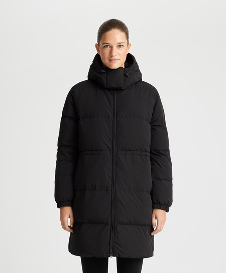 Oysho Polstret Down Jacket Svarte | RUED01296