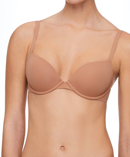 Oysho Push-up Classic Bra In Polyamide Tan | YXKQ52491