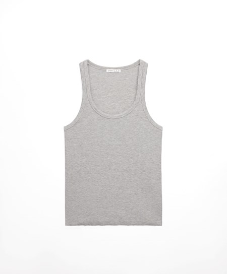 Oysho Ribbet Vest Top Grå | QLXM53249