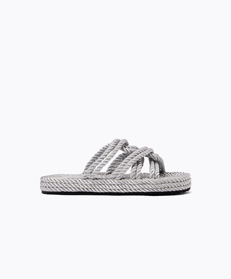 Oysho Rope Sandals Silvery | IBOS41853