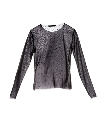 Oysho Semi-sheer Dotted Top Svarte | CWVO26507