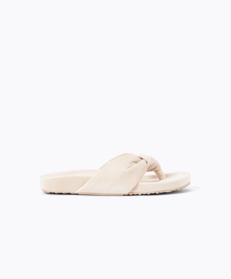 Oysho Slim Knot Sandals Ecru | AXWN14289