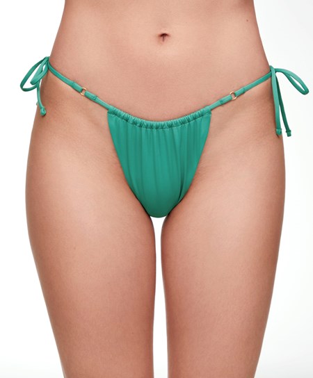 Oysho Slim Tie Brazilian Bikini Briefs Pale Emerald | GFOA10452