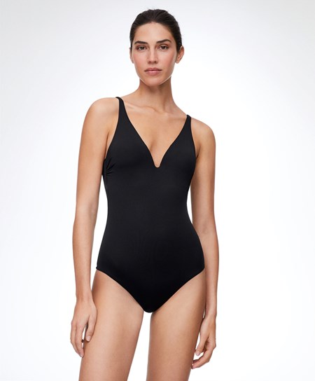 Oysho Sweetheart Neckline Swimsuit Svarte | CYLD59320