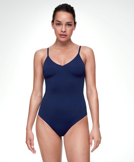 Oysho Triangle Swimsuit Blå | GBDX93810