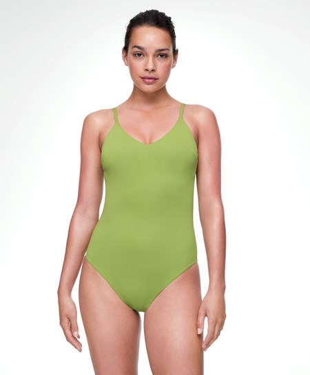 Oysho Triangle Swimsuit Grønn | TECR85794