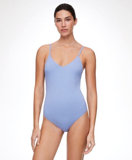 Oysho Triangle Swimsuit Lavendel Blå | SAYE31902