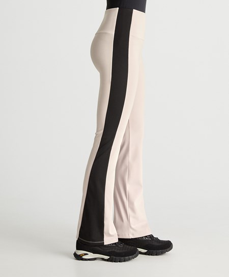 Oysho Warm-touch Flare Trousers Stone | YQBW87129